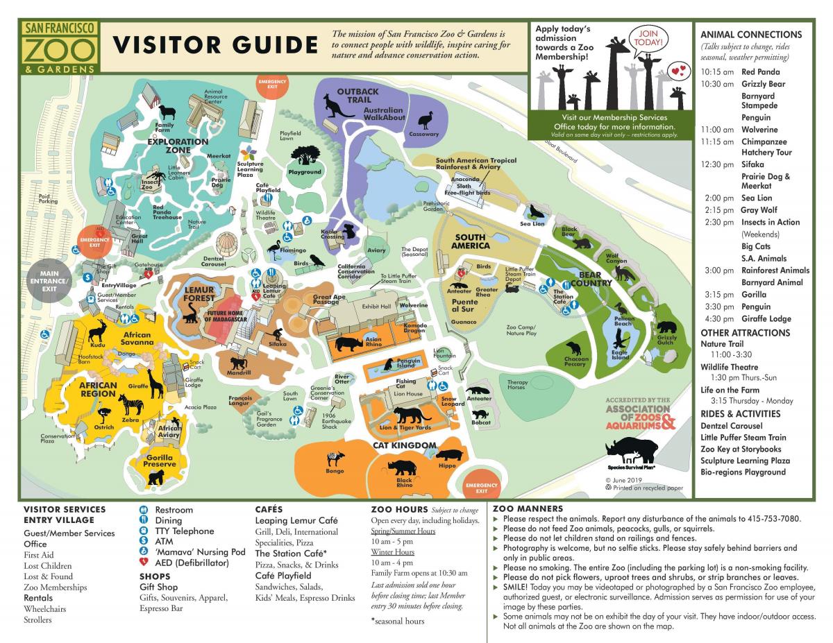 San Francisco zoo park map